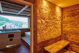 Das luxuriöse Design einer Sauna im Saunenbereich des Hotels Sponsel-Regus